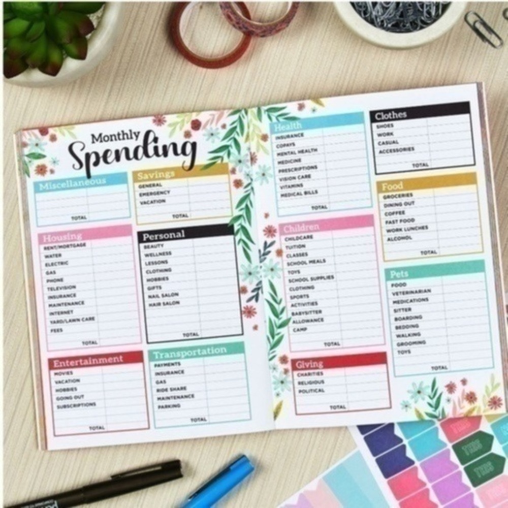 Budget Planner Financial Organizer Expense‎ Tracker Monthly Yearly
